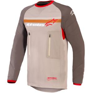 Maillot de motocross Alpinestars Maxdura Dual marron-orange