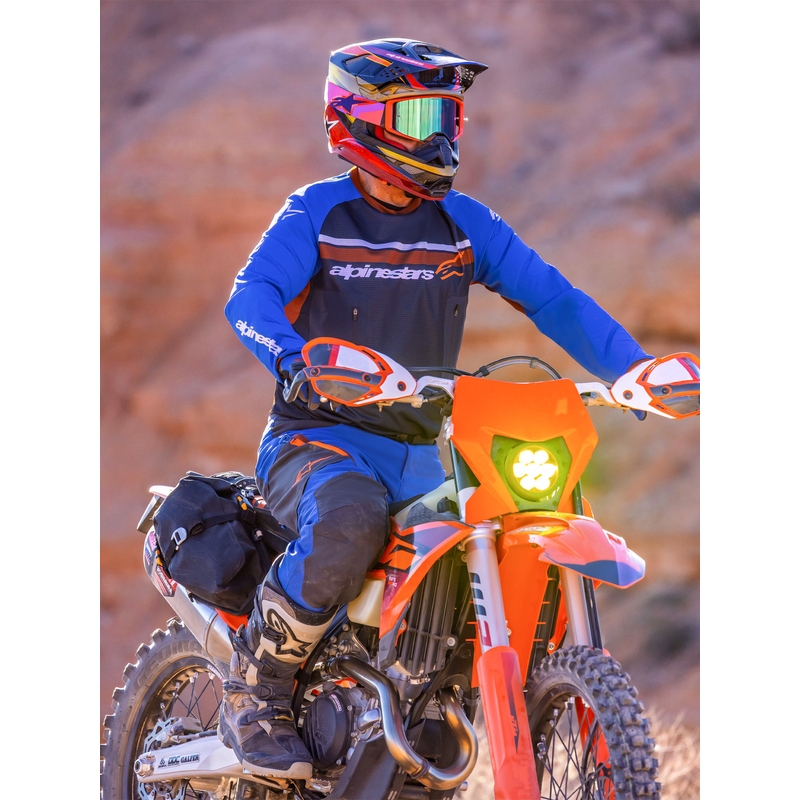 Maillot de motocross Alpinestars Maxdura Dual gris foncé-bleu-orange
