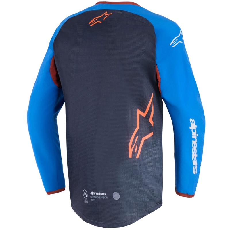 Maillot de motocross Alpinestars Maxdura Dual gris foncé-bleu-orange