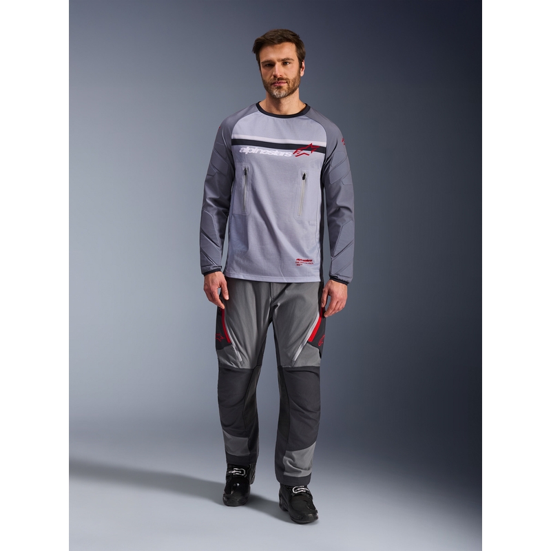 Maillot de motocross Alpinestars Maxdura Dual gris clair-gris foncé-orange