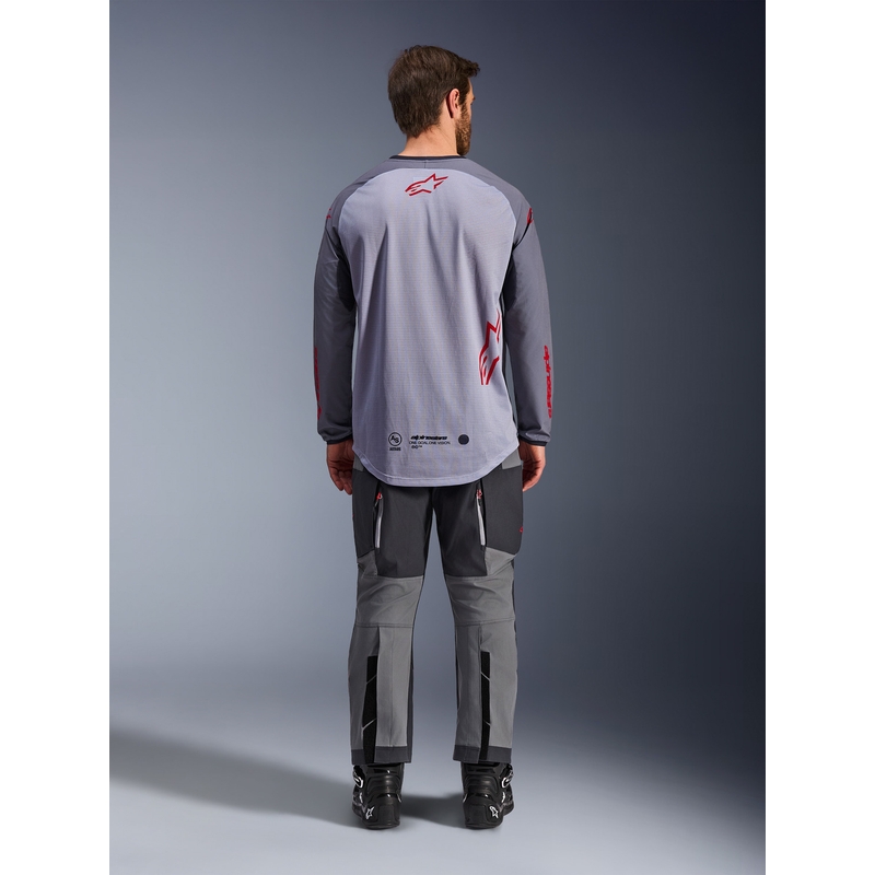 Maillot de motocross Alpinestars Maxdura Dual gris clair-gris foncé-orange