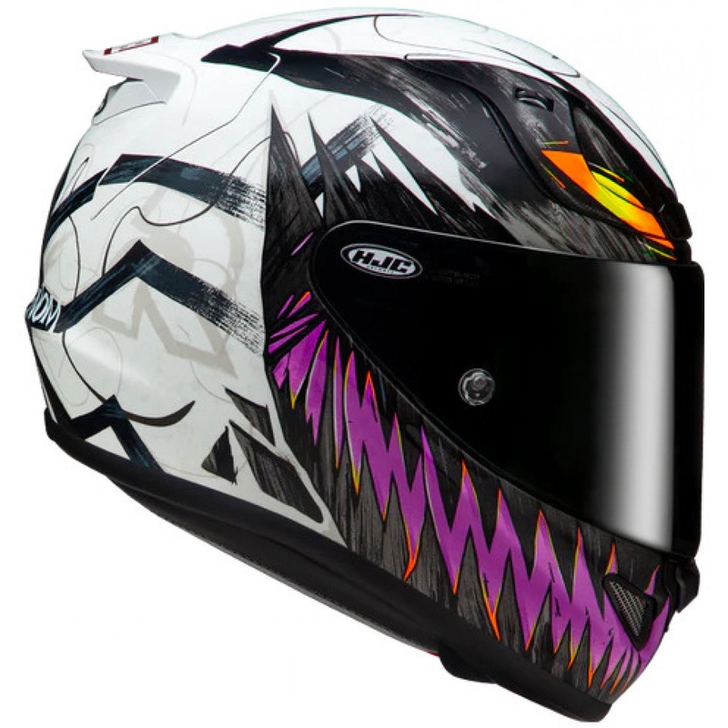 Casque intégral de moto HJC RPHA 12 Anti Venom 2 Marvel MC8 noir-blanc-violet