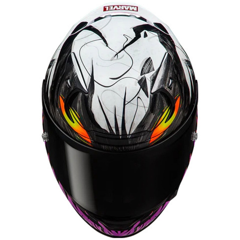 Casque intégral de moto HJC RPHA 12 Anti Venom 2 Marvel MC8 noir-blanc-violet
