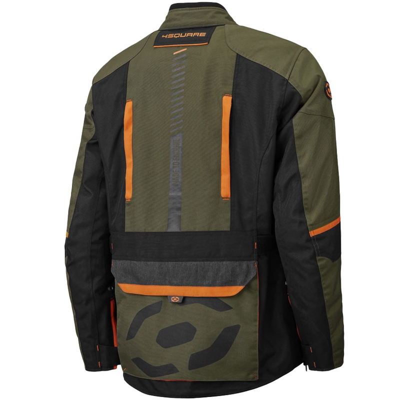 Veste de moto 4SQUARE Trailer Craft kaki-orange