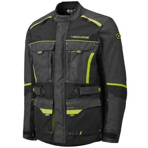 Veste de moto 4SQUARE Trailer Craft grise et jaune fluo