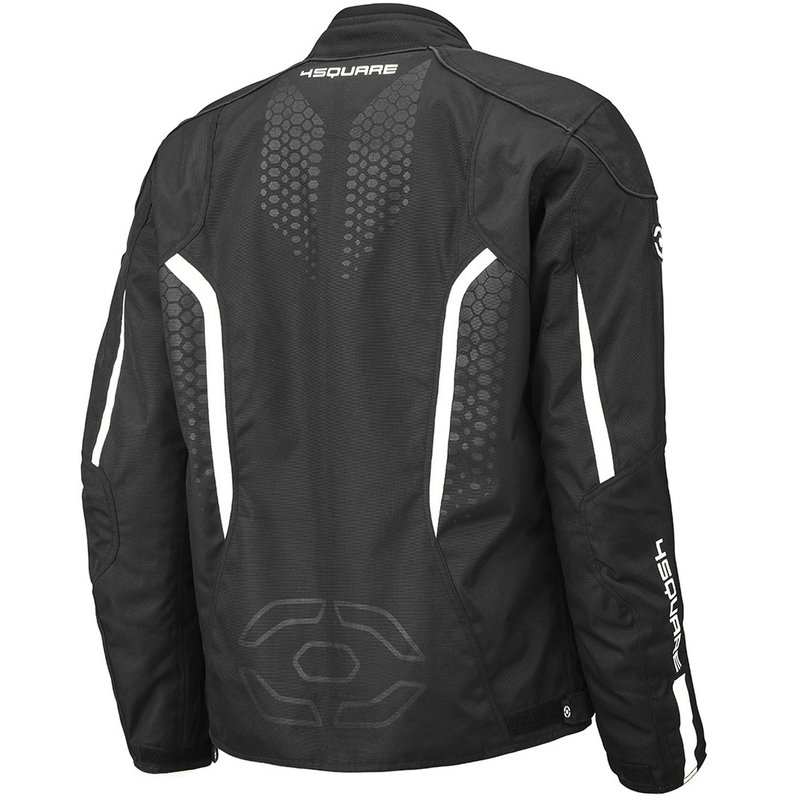 Blouson de moto 4SQUARE Sportster Dart noir et blanc