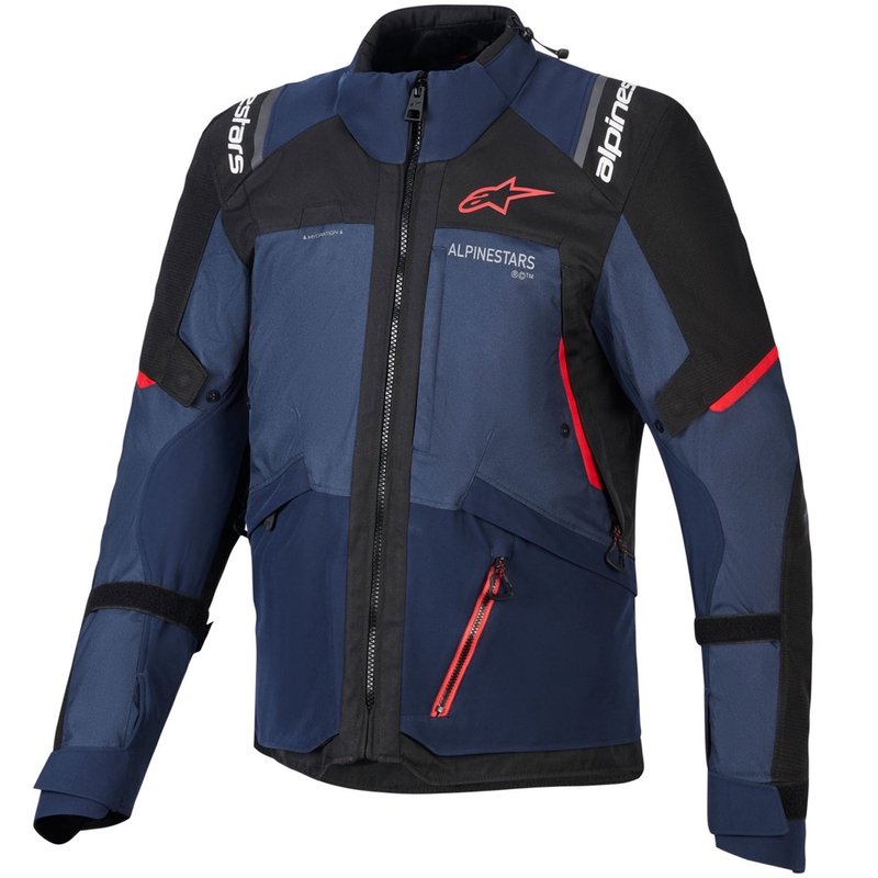 Blouson de moto Alpinestars Andes V4 Drystar bleu foncé-bleu-noir