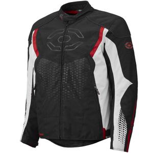 Blouson de moto 4SQUARE Sportster Dart noir-blanc-rouge