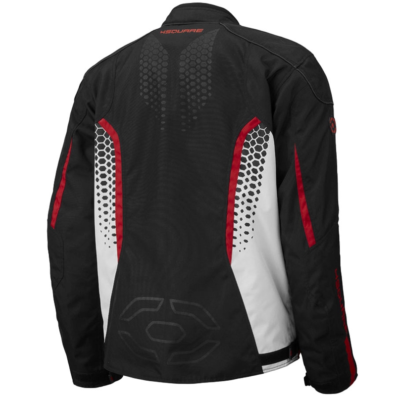 Blouson de moto 4SQUARE Sportster Dart noir-blanc-rouge