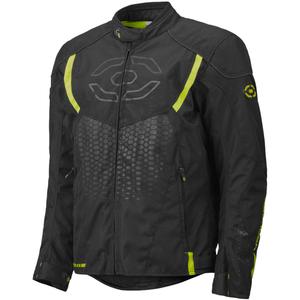 Blouson de moto 4SQUARE Sportster Dart noir et jaune fluo