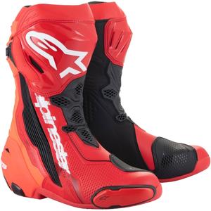 Bottes de moto Alpinestars Supertech R rouge fluo