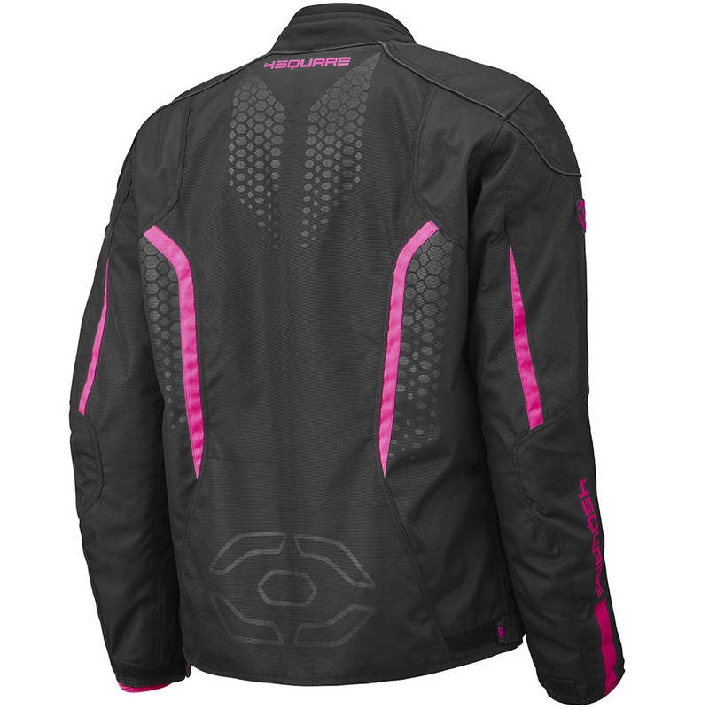 Veste de moto femme 4SQUARE Sportster Dart noir et rose