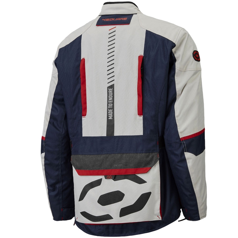 Veste de moto 4SQUARE Trailer Craft blanche-bleue-rouge