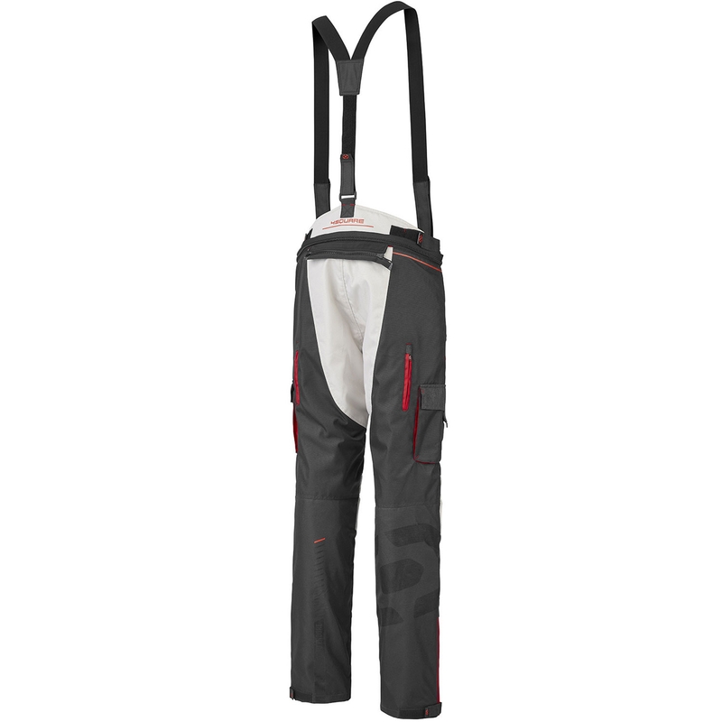Pantalon de moto 4SQUARE Trailer Craft blanc-gris-rouge