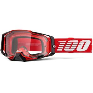 Lunettes de motocross 100% Armega Rouge avec plexiglas transparent