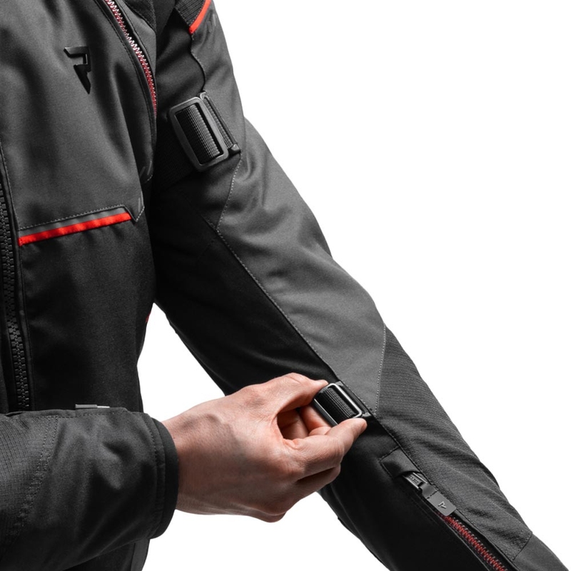Blouson de moto Rebelhorn Swift noir-gris foncé-rouge