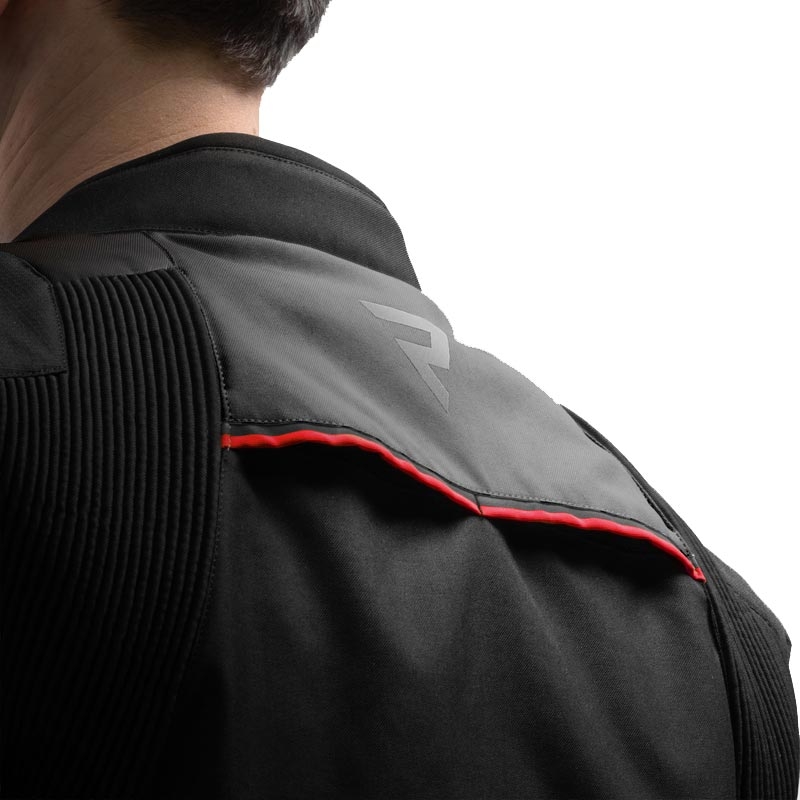 Blouson de moto Rebelhorn Swift noir-gris foncé-rouge