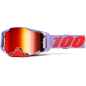 Lunettes de motocross 100% Armega Fausto avec plexiglas rouge