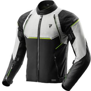 Blouson de moto Rebelhorn Swift gris clair-jaune fluo