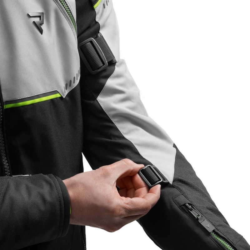 Blouson de moto Rebelhorn Swift gris clair-jaune fluo