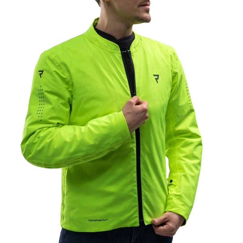 Blouson de moto Rebelhorn Swift gris clair-jaune fluo