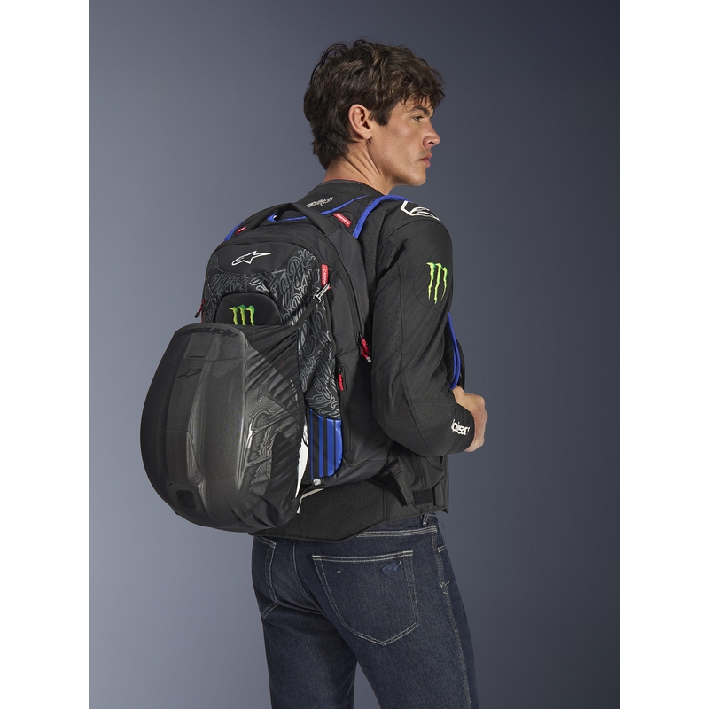 Sac à dos Alpinestars City Hunter V2 FQ20 Monster Collection Noir-Rouge fluo-Bleu-Vert 22 L