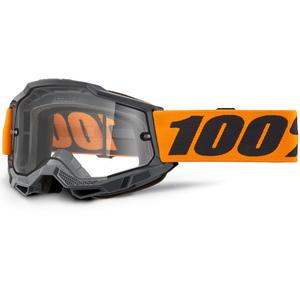 Lunettes de motocross 100% ACCURI 2 Enduro orange avec double visière en plexiglas transparent