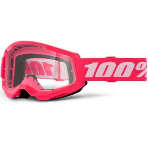 Lunettes de motocross 100% STRATA 2 NEUVES roses avec plexiglas transparent