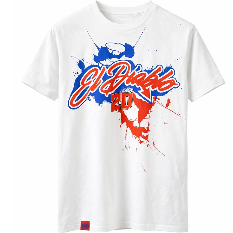 T-shirt Ducati Fabio Quartararo 20 à motif coloré blanc