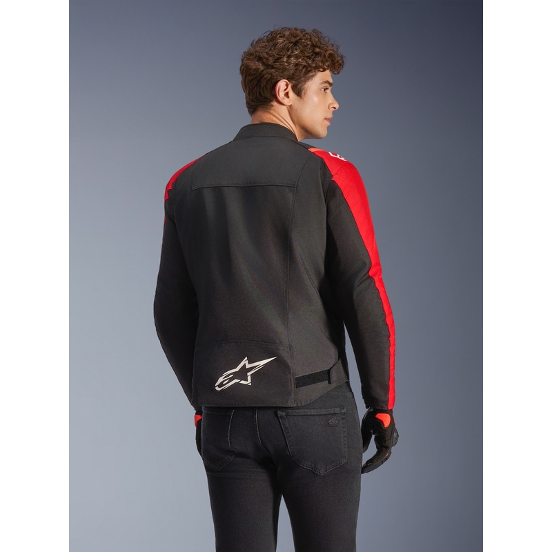 Veste de moto Alpinestars T-SPS 2 imperméable rouge-noir-blanc