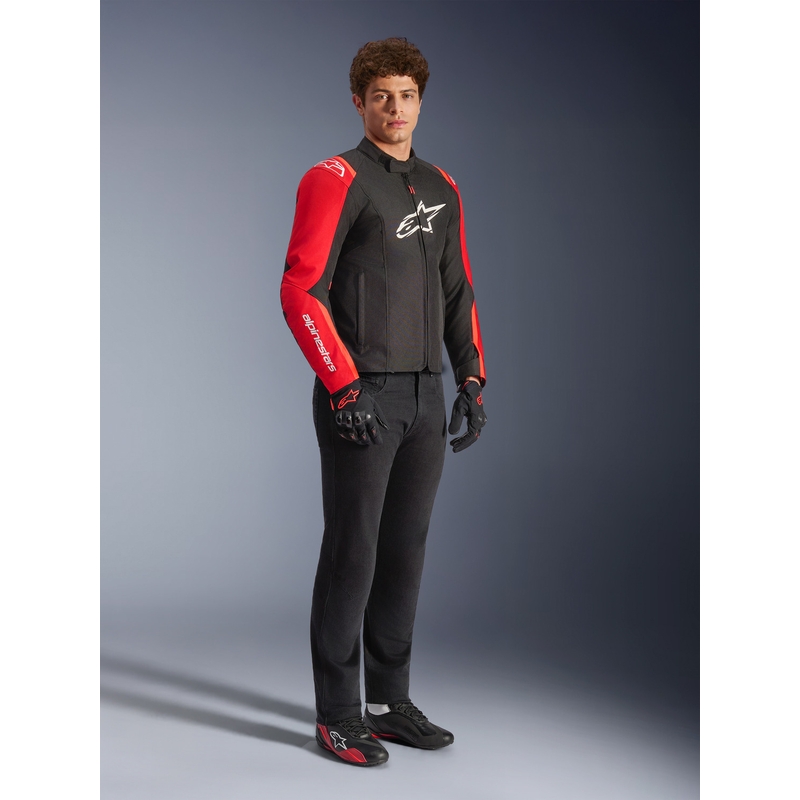 Veste de moto Alpinestars T-SPS 2 imperméable rouge-noir-blanc