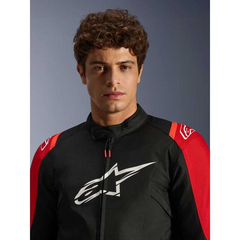 Veste de moto Alpinestars T-SPS 2 imperméable rouge-noir-blanc