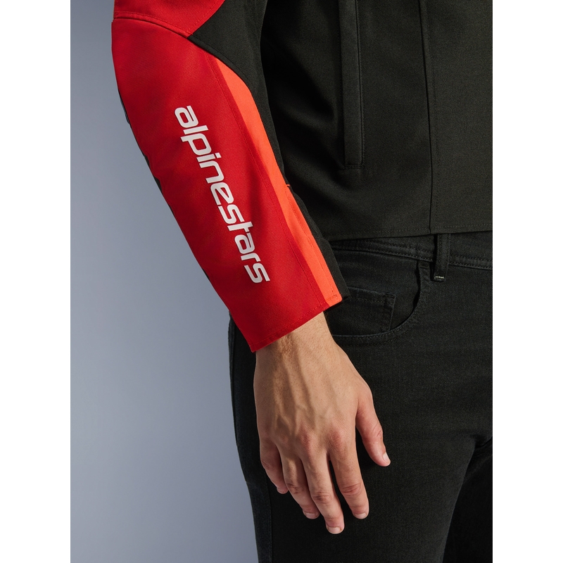 Veste de moto Alpinestars T-SPS 2 imperméable rouge-noir-blanc