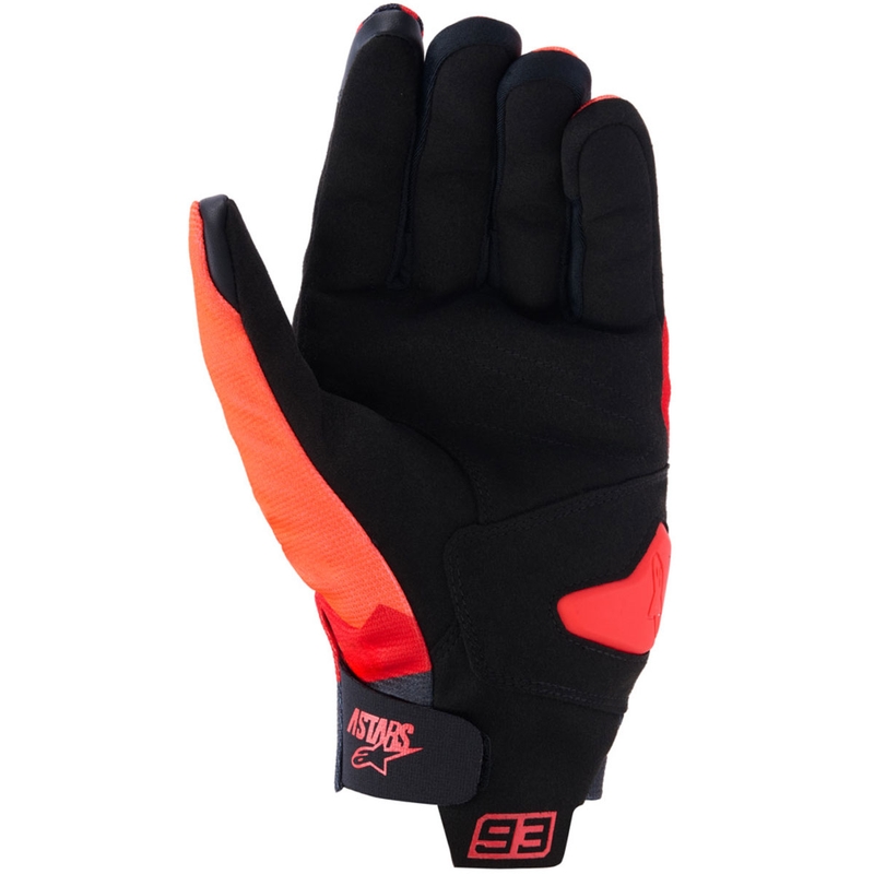 Gants de moto Alpinestars Reef V2 MM93 Collection Fluo Rouge-Rouge-Noir