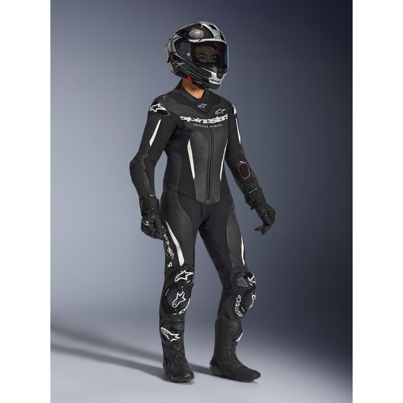 Combinaison de moto en cuir une pièce Alpinestars Stella GP-R7 pour femme, noire