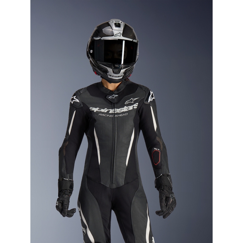 Combinaison de moto en cuir une pièce Alpinestars Stella GP-R7 pour femme, noire