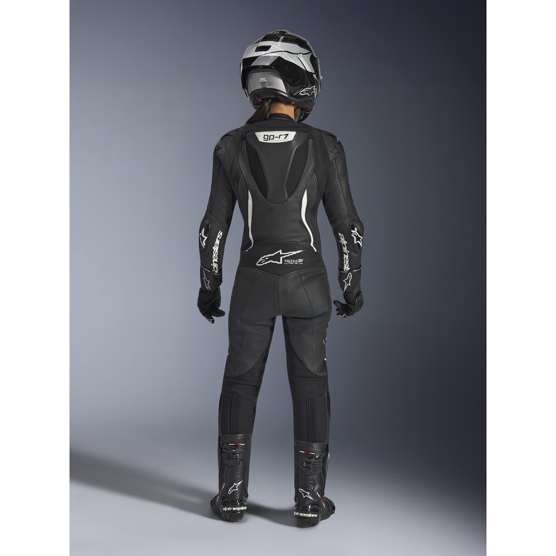 Combinaison de moto en cuir une pièce Alpinestars Stella GP-R7 pour femme, noire
