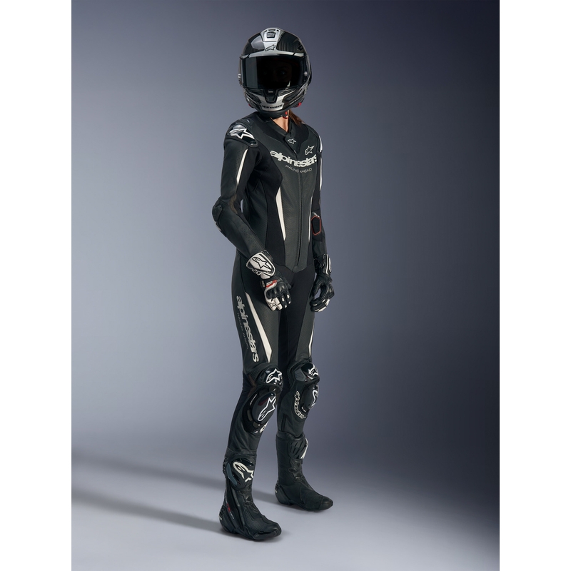 Combinaison de moto en cuir une pièce Alpinestars Stella GP-R7 pour femme, noire