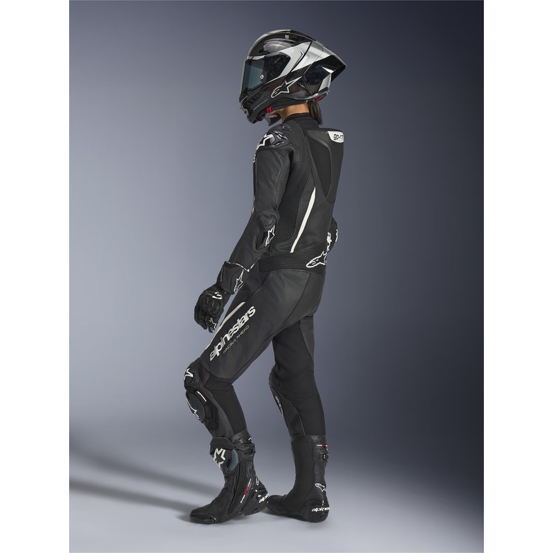 Combinaison de moto en cuir une pièce Alpinestars Stella GP-R7 pour femme, noire