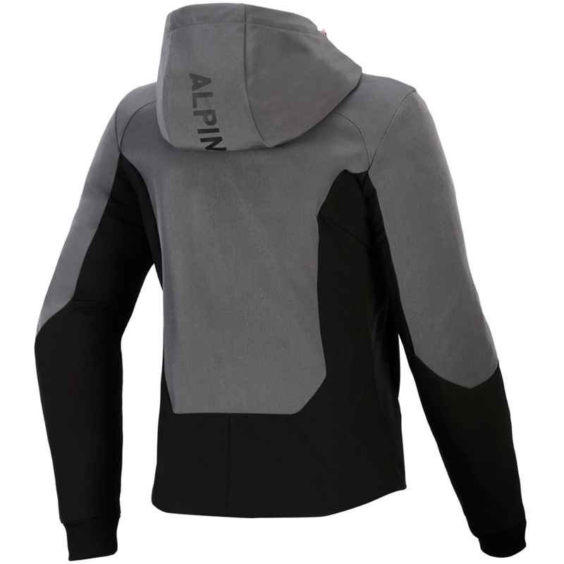 Veste de moto Alpinestars Stella Radium Tech Hoodie pour femme, gris foncé-noir-rose