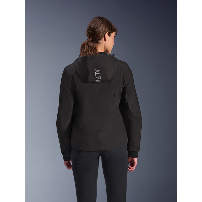 Veste de moto Alpinestars Stella Radium Tech Hoodie pour femme, noire