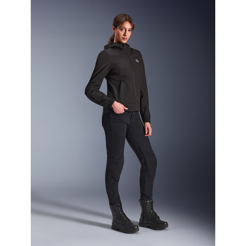 Veste de moto Alpinestars Stella Radium Tech Hoodie pour femme, noire