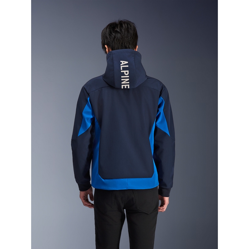 Sweat à capuche Alpinestars Radium Tech, bleu foncé, pour motards.