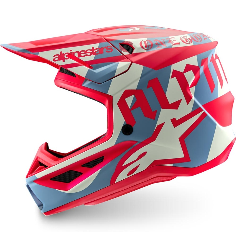 Casque de motocross Alpinestars Supertech S-M7 édition limitée Beast Coast gris-noir-orange