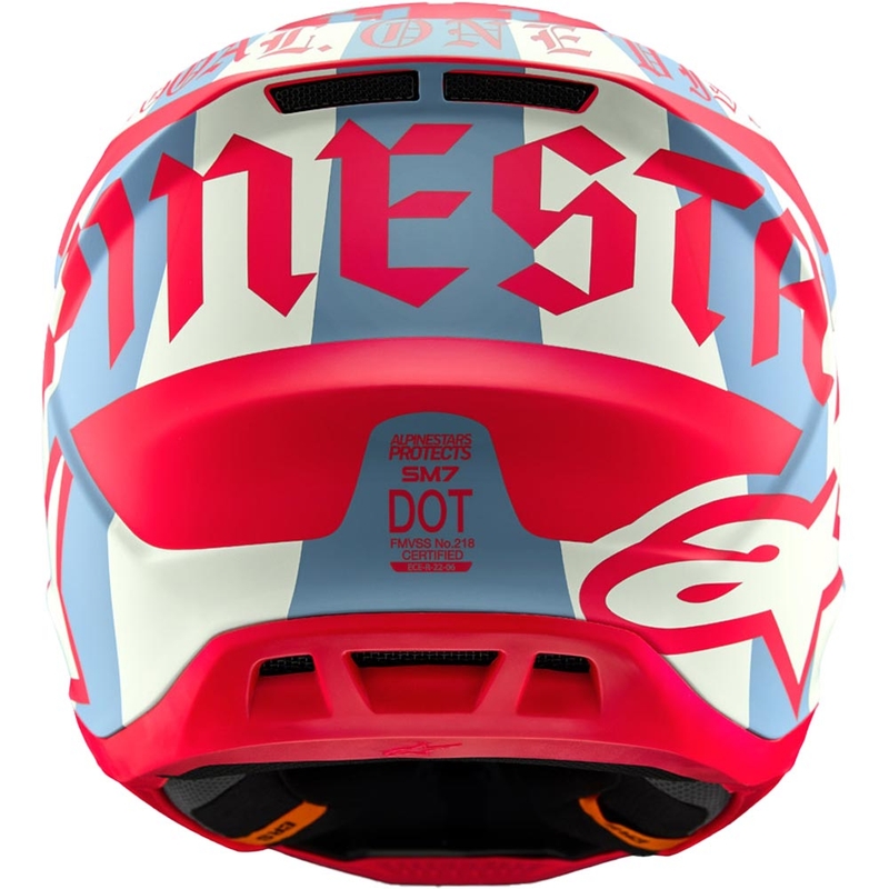 Casque de motocross Alpinestars Supertech S-M7 édition limitée Beast Coast gris-noir-orange