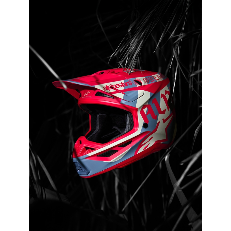 Casque de motocross Alpinestars Supertech S-M7 édition limitée Beast Coast gris-noir-orange