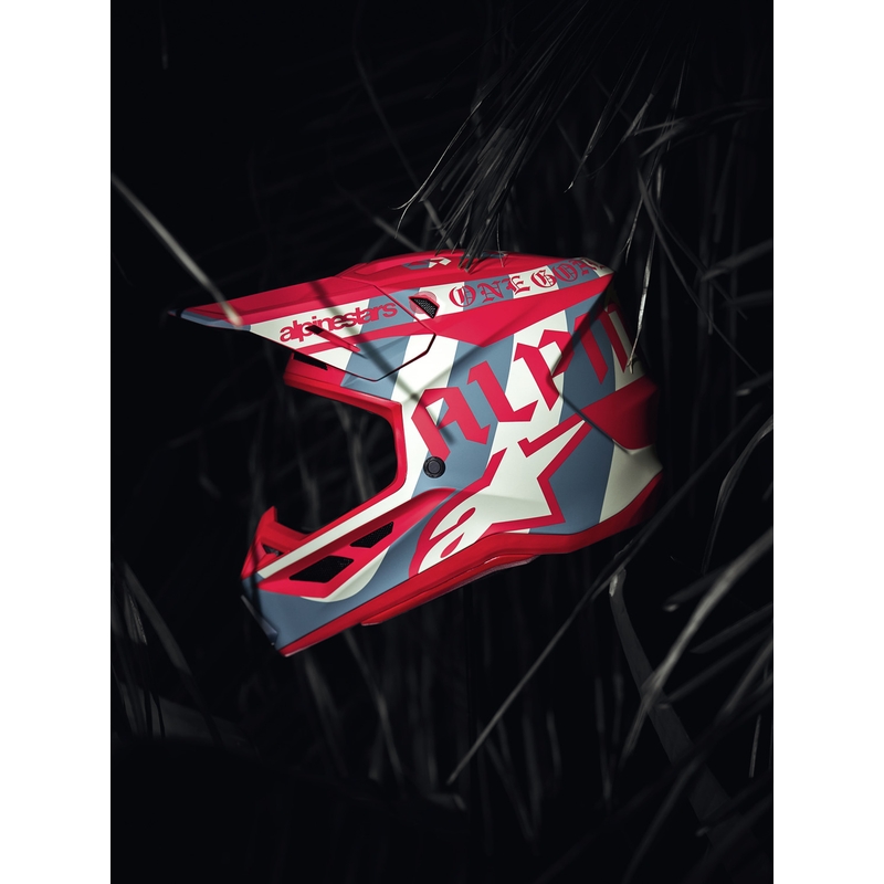 Casque de motocross Alpinestars Supertech S-M7 édition limitée Beast Coast gris-noir-orange