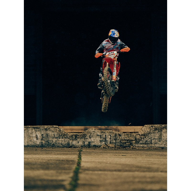 Maillot de motocross Alpinestars Techstar édition limitée Beast Coast, gris-noir-orange