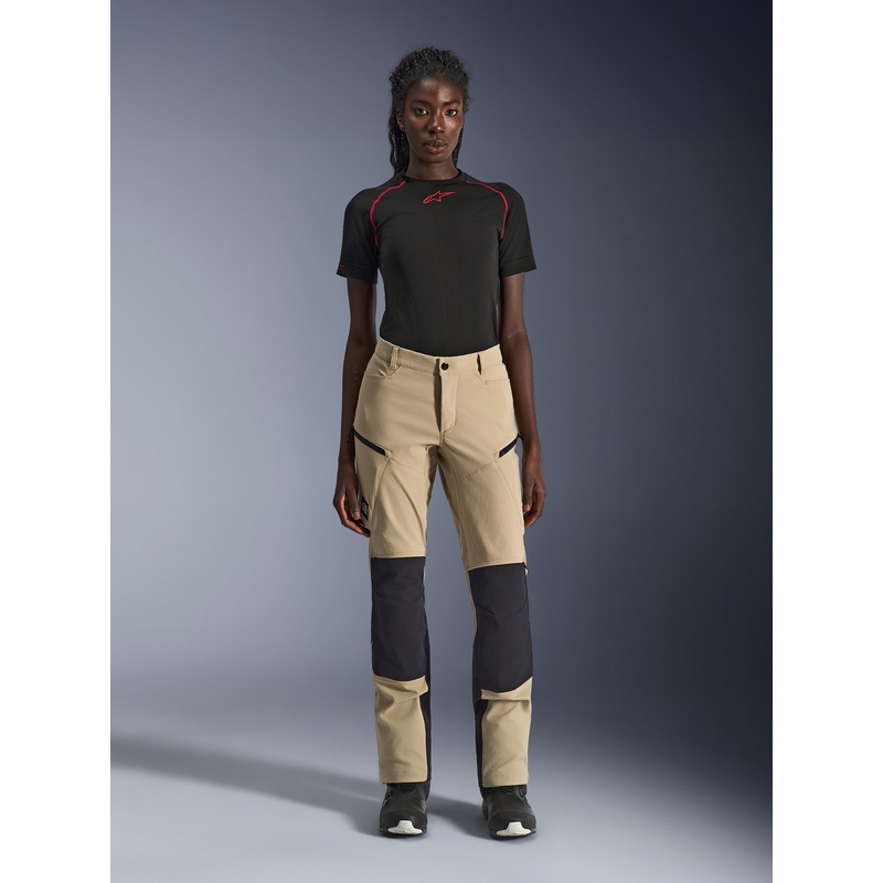 Pantalon de moto Alpinestars Stella Explore AST pour femme, marron clair-noir