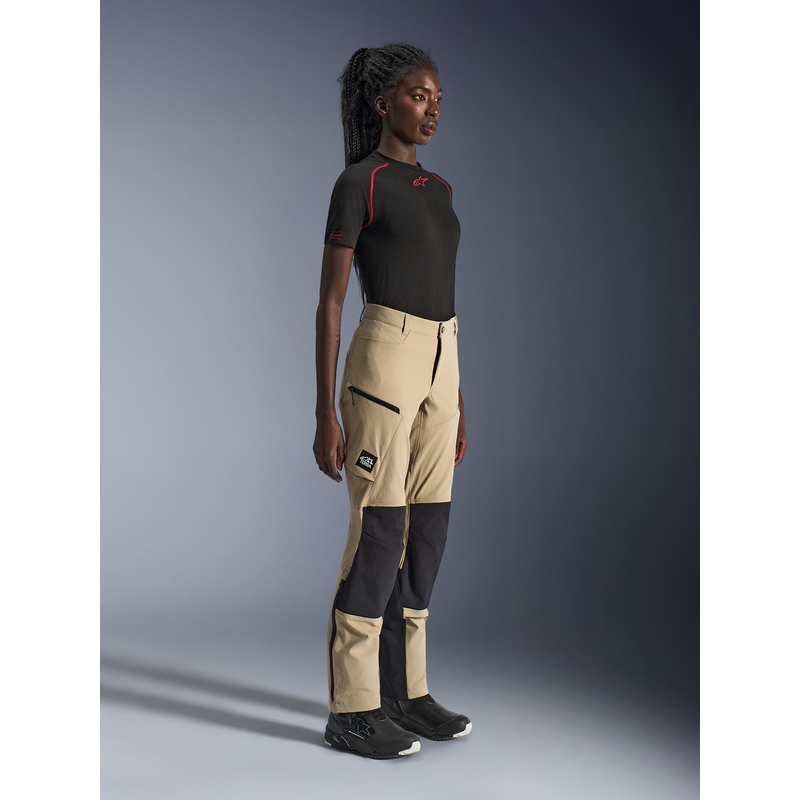 Pantalon de moto Alpinestars Stella Explore AST pour femme, marron clair-noir